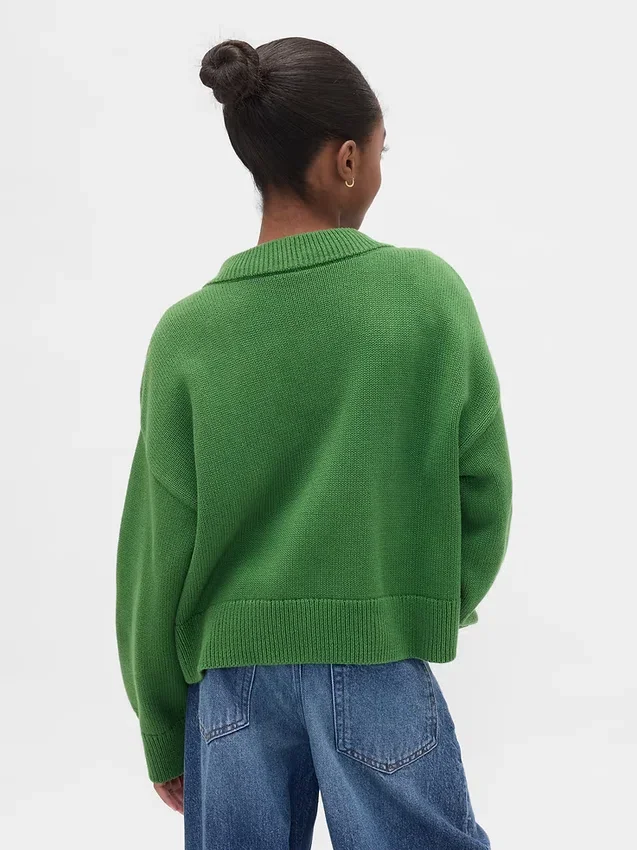 Maglione da bambino oversize con scollo a V