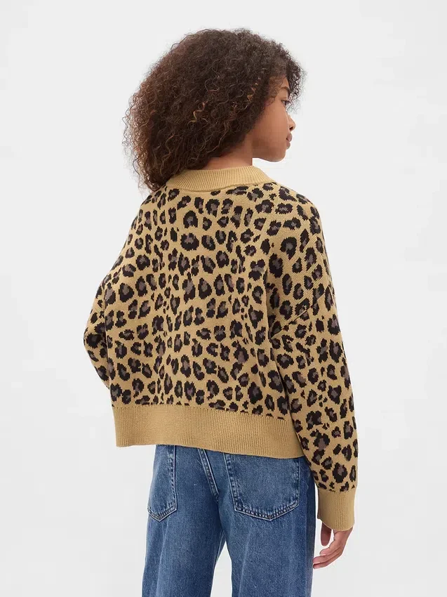 Maglione da bambino oversize con scollo a V