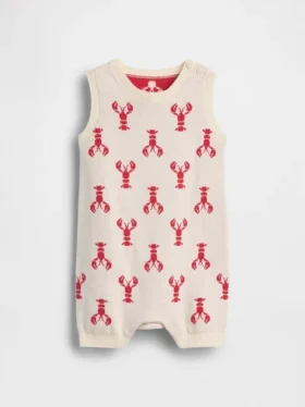 Maglione da neonato a forma di aragosta, tutina corta