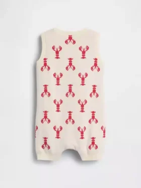 Maglione da neonato a forma di aragosta, tutina corta