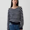 Maglione dal collo a barchetta, 100% cotone, dalla vestibilità comoda