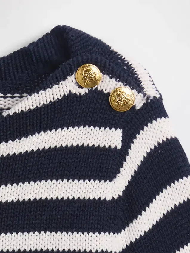 Maglione dal collo a barchetta, 100% cotone, dalla vestibilità comoda