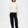 Maglione dal collo rotondo in misto cotone dal taglio morbido