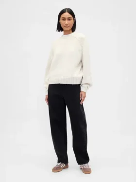 Maglione dal collo rotondo in misto cotone dal taglio morbido