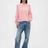 Maglione dal collo rotondo in misto cotone dal taglio morbido