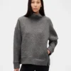 Maglione GapFit in maglia jacquard trapuntata con collo a imbuto