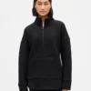 Maglione GapFit trapuntato in jacquard con mezza zip