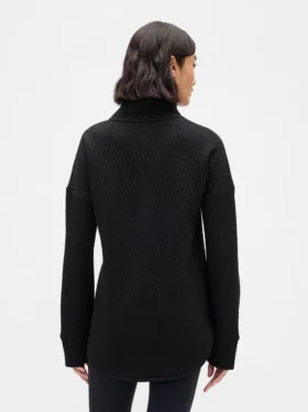 Maglione GapFit trapuntato in jacquard con mezza zip
