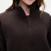 Maglione GapFit trapuntato in jacquard con mezza zip
