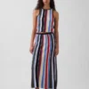 Maglione-gonna lunga a righe in 100% cotone