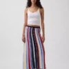 Maglione-gonna lunga a righe in 100% cotone