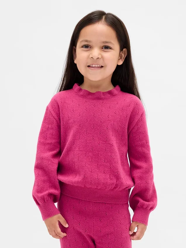 Maglione in CashSoft a punto pointelle per Neonato & Bebè