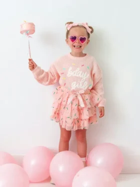 Maglione in maglia con motivo a confetti “Sweet Wink Bambina”