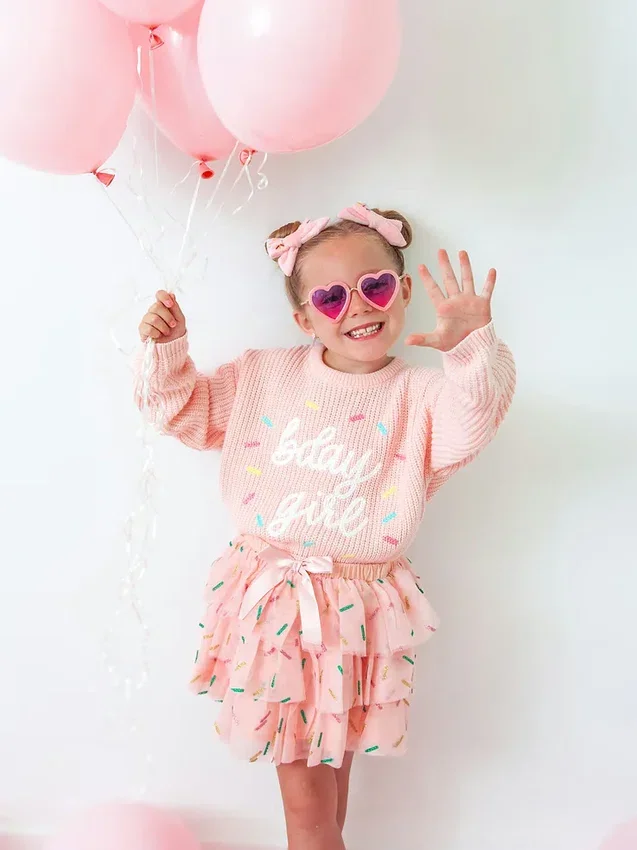 Maglione in maglia con motivo a confetti “Sweet Wink Bambina”