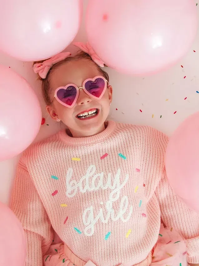 Maglione in maglia con motivo a confetti “Sweet Wink Bambina”