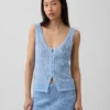 Maglione in maglia pointelle 100% cotone