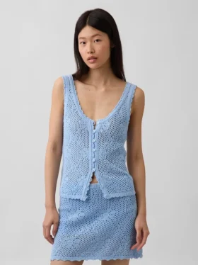 Maglione in maglia pointelle 100% cotone