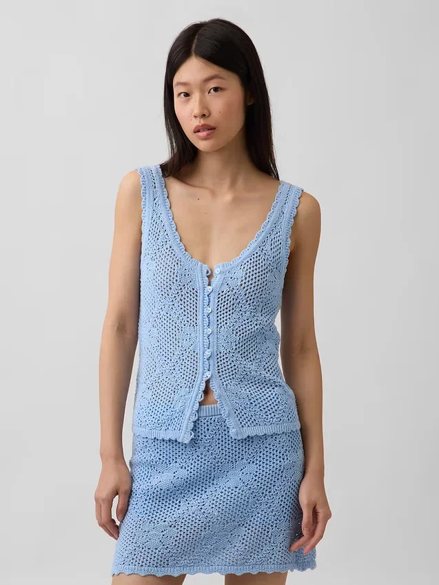 Maglione in maglia pointelle 100% cotone