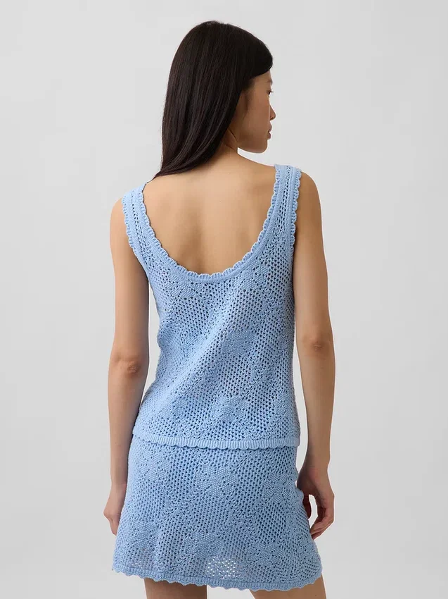 Maglione in maglia pointelle 100% cotone