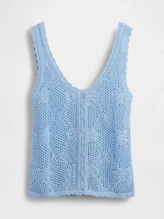 Maglione in maglia pointelle 100% cotone