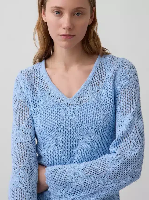 Maglione in maglia pointelle