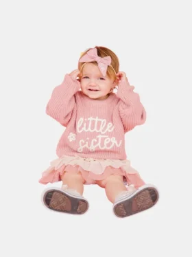 Maglione in maglia “Sweet Wink Little Sister”