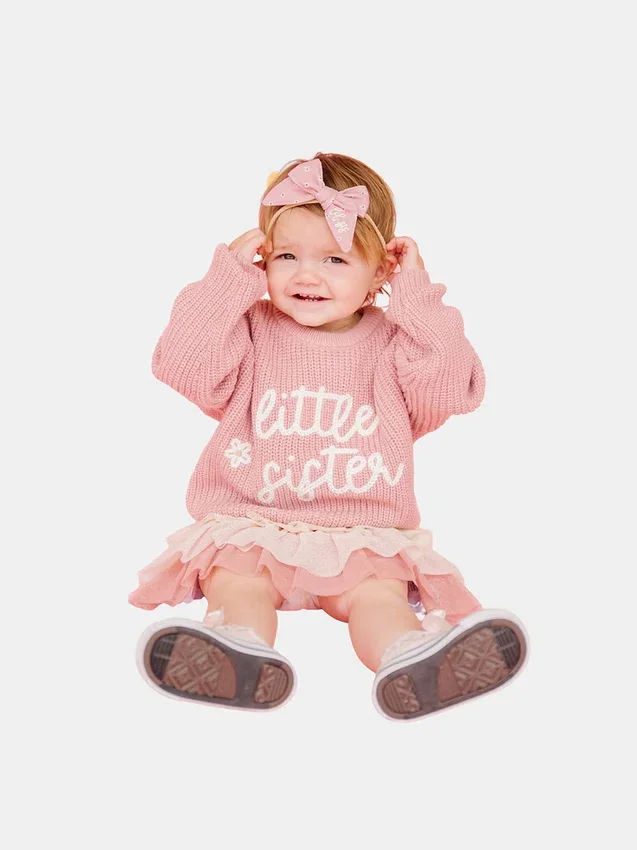 Maglione in maglia "Sweet Wink Little Sister"