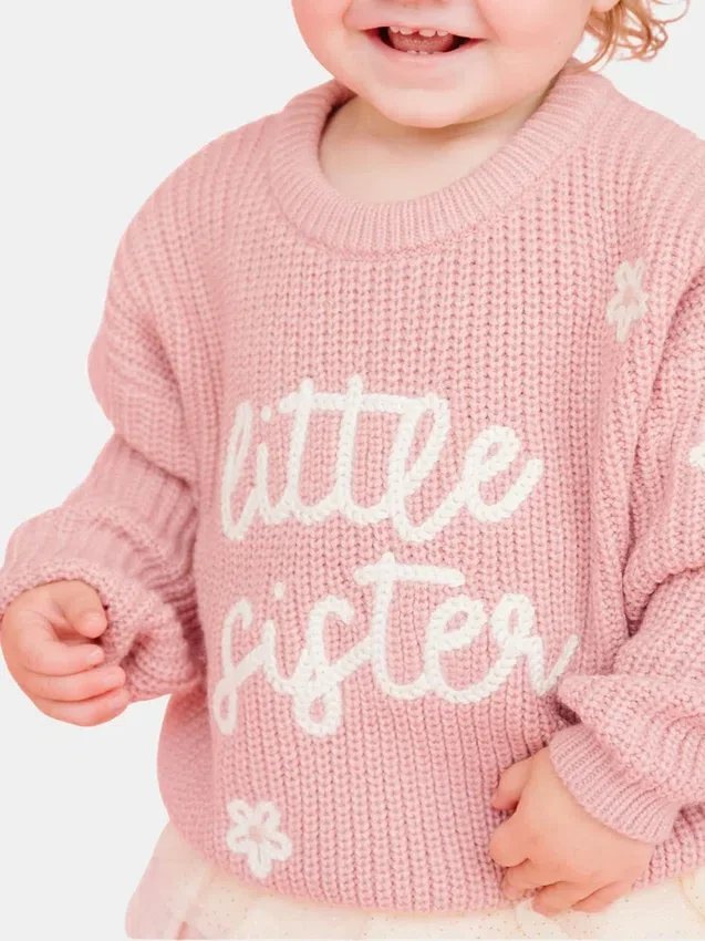 Maglione in maglia "Sweet Wink Little Sister"