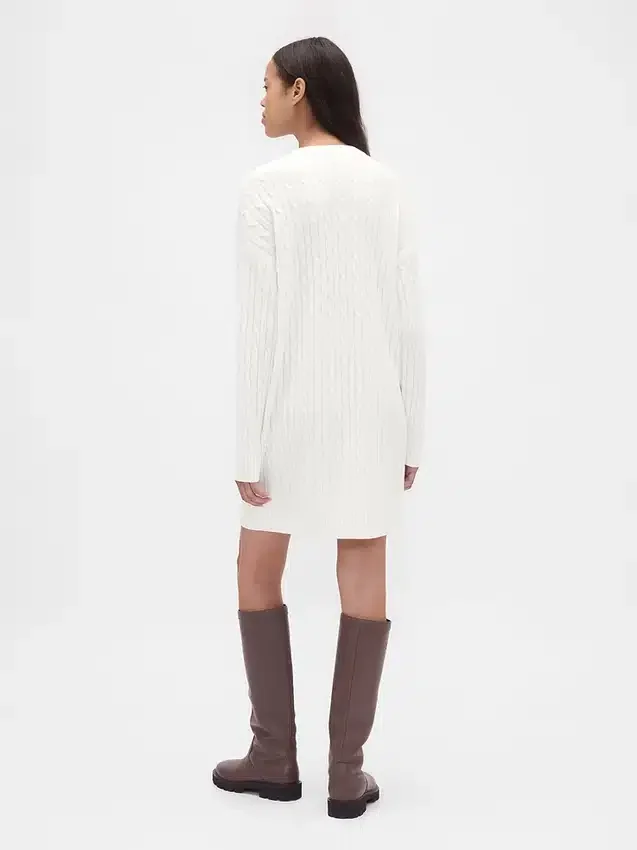 Maglione mini in maglia a trecce CashSoft