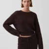 Maglione morbido all’uncinetto in 100% cotone