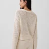 Maglione morbido all’uncinetto in 100% cotone