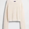 Maglione morbido all’uncinetto in 100% cotone