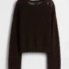 Maglione morbido all’uncinetto in 100% cotone