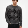 Maglione morbido in misto lana con motivo Argyle