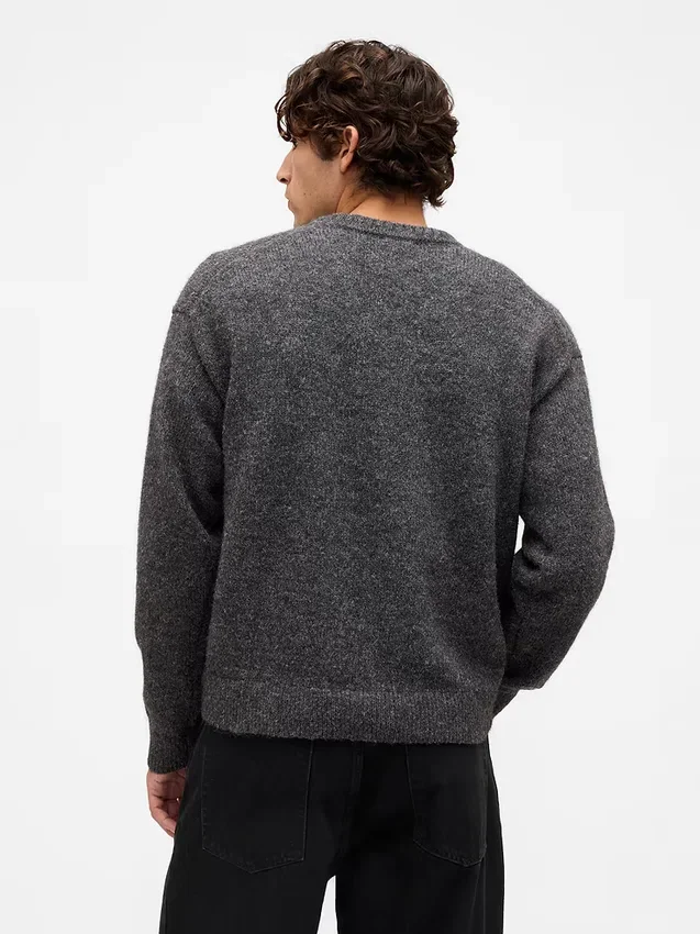 Maglione morbido in misto lana con motivo Argyle