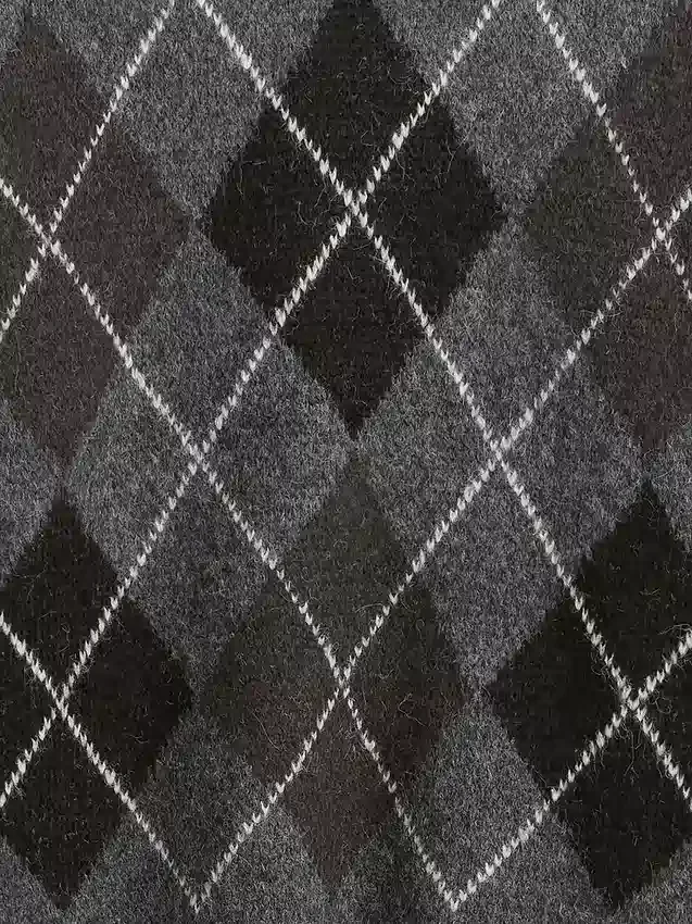 Maglione morbido in misto lana con motivo Argyle