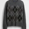 Maglione morbido in misto lana con motivo Argyle