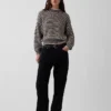 Maglione oversize a collo alto in 100% cotone