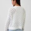 Maglione oversize a collo rotondo lavorato all’uncinetto per bambini