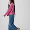 Maglione oversize a collo rotondo lavorato all’uncinetto per bambini