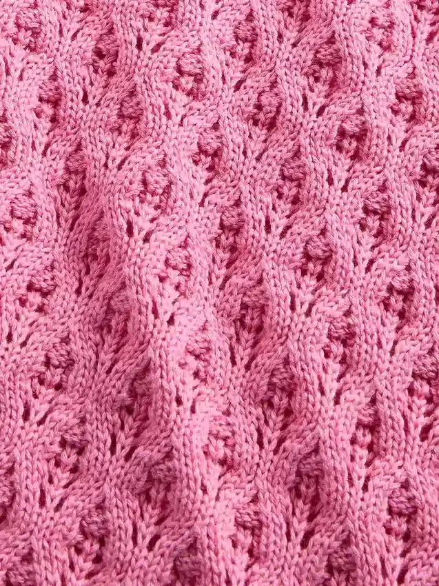 Maglione oversize a collo rotondo lavorato all’uncinetto per bambini
