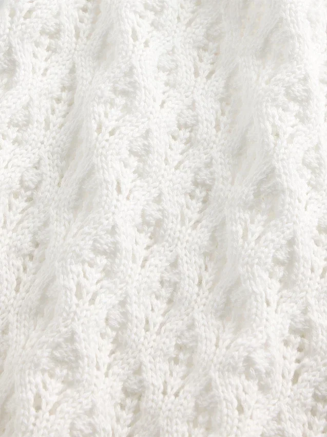 Maglione oversize a collo rotondo lavorato all’uncinetto per bambini