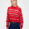 Maglione oversize a collo tondo in tessuto felpato