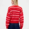 Maglione oversize a collo tondo in tessuto felpato