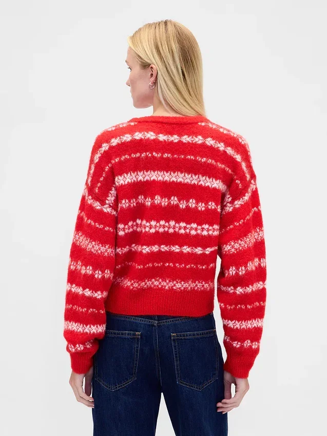 Maglione oversize a collo tondo in tessuto felpato