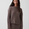 Maglione oversize a trecce CashSoft