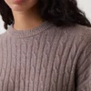 Maglione oversize a trecce CashSoft