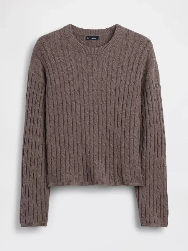 Maglione oversize a trecce CashSoft