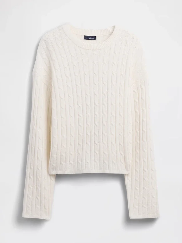 Maglione oversize a trecce CashSoft
