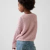 Maglione oversize con grafica per bambini lavorato all’uncinetto